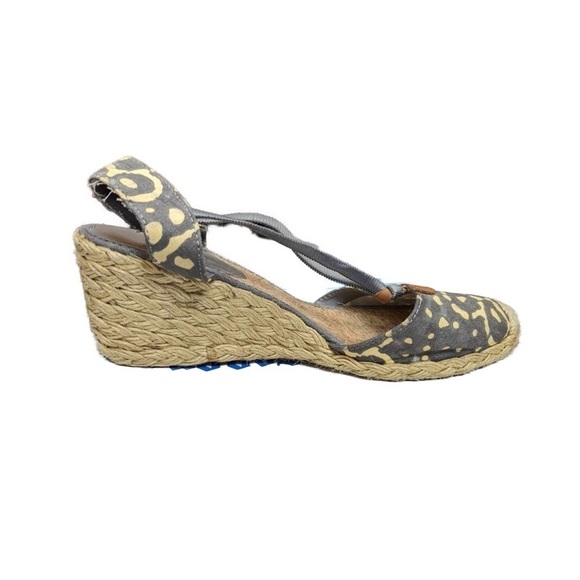 Lauren Ralph Lauren Calla Espadrille Gray Closed Toe Wedges- Size‎ 8.5 - Picture 1 of 5